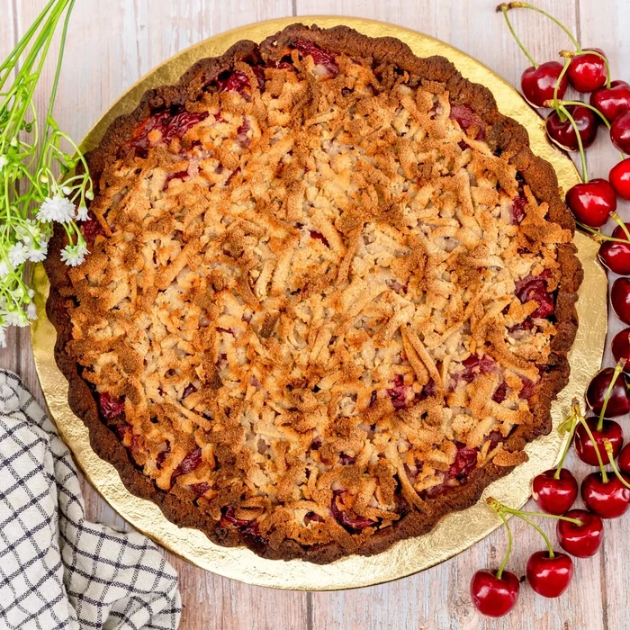 Gluténmentes paleo meggyes pite 12 szeletes