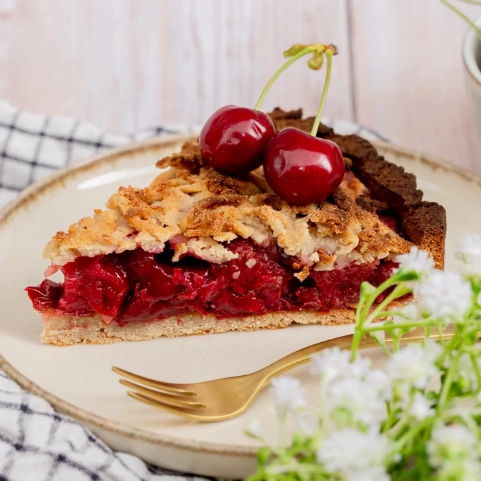 Gluténmentes paleo meggyes pite 12 szeletes
