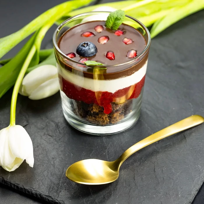 Gluténmentes vegán epres pohárkrém 110g